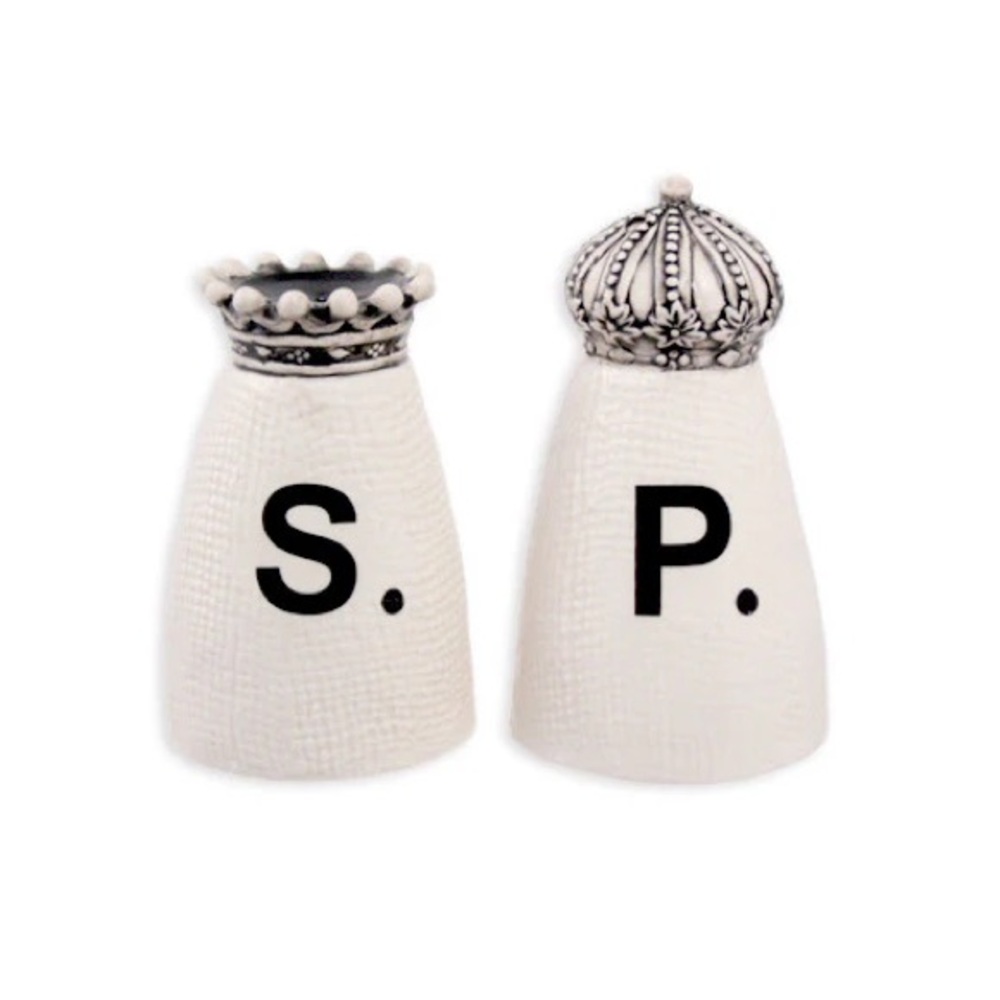 Rae Dunn Crown Salt and Pepper Shakers BRAND NEW